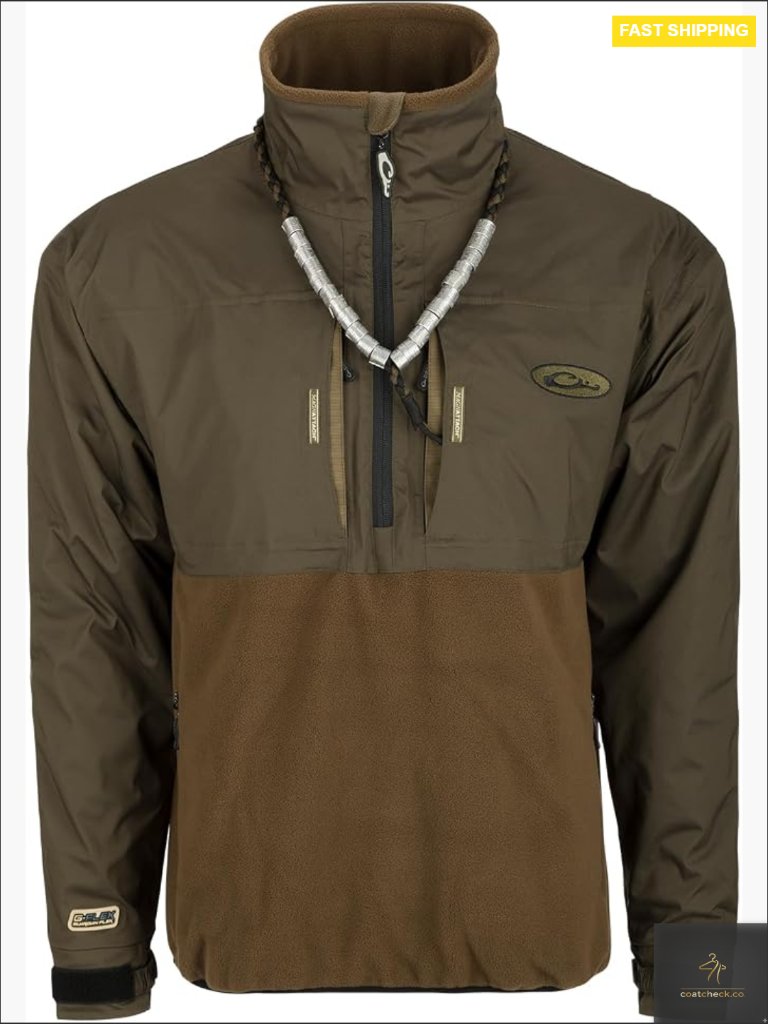 1/4 Zip Fleece Jacket Waterproof Windproof Breathable Classic Fit Camouflage